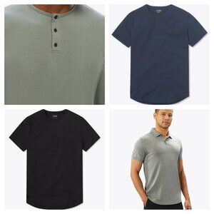 Men's Cuts Clothing 4-shirt bundle, 2 t-shirts, polo, and henley, size M,